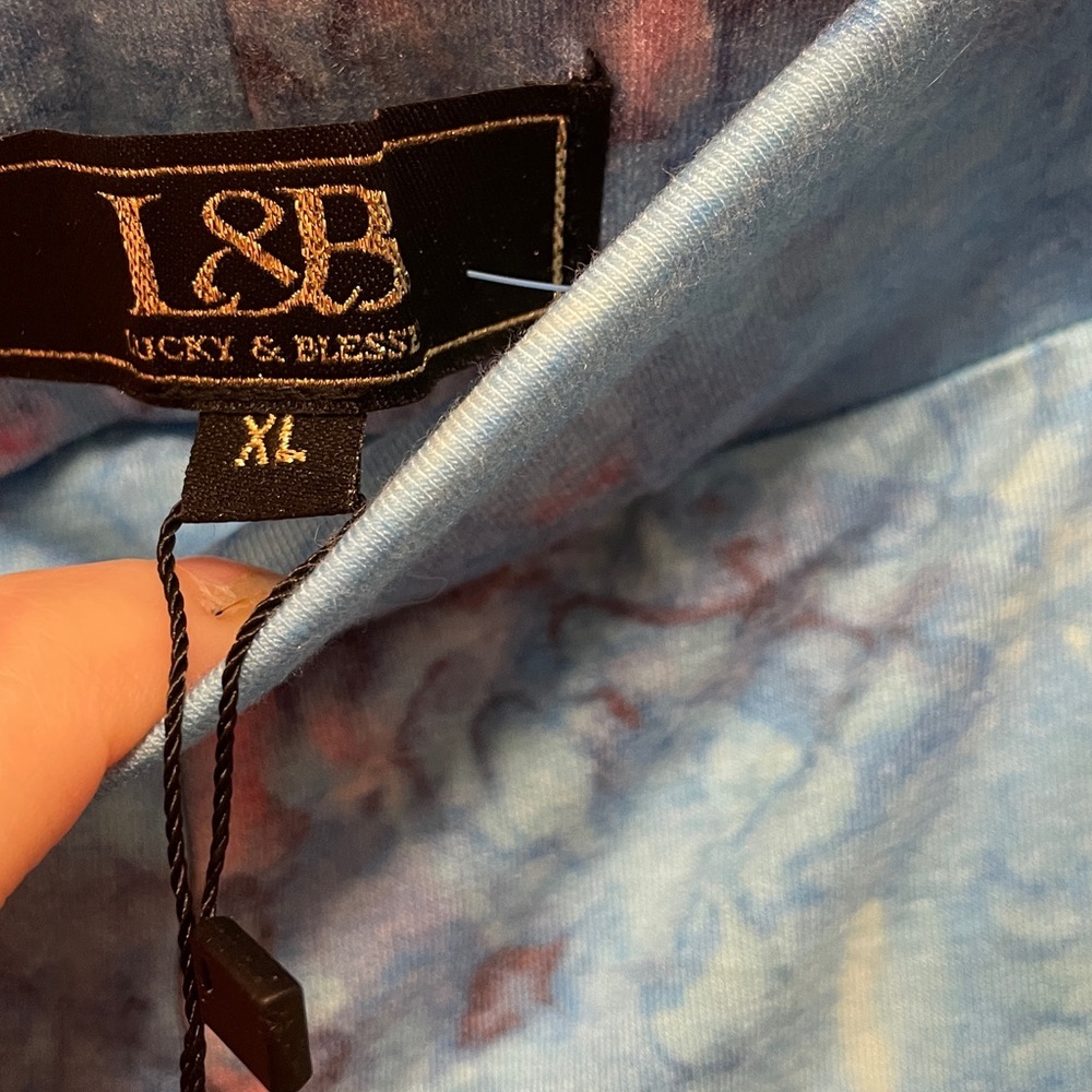 NWT-L&B Vibrant Tie-Dye flare bottom pant - Picture 3 of 4